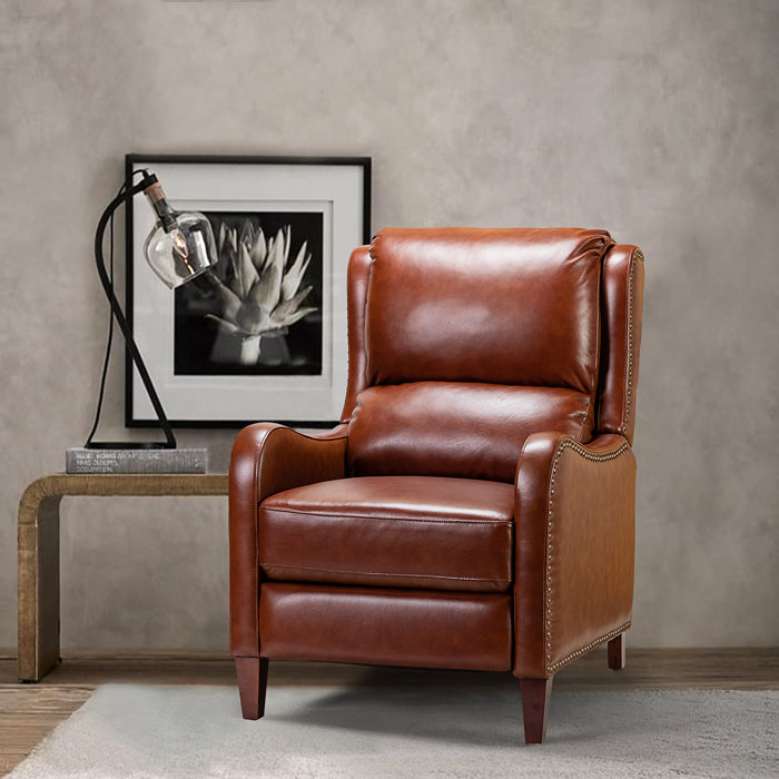 Red Barrel Studio® Bipasha Leather Recliner & Reviews Wayfair
